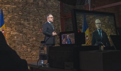 El cap de Govern duran la seva intervenció de Cap d'Any