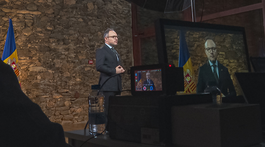 El cap de Govern duran la seva intervenció de Cap d'Any