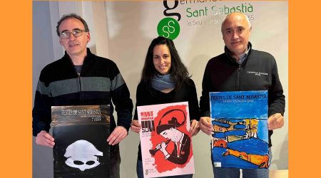 Sabina Romero rep el premi del 6è Concurs de Cartells de la Germanat de Sant Sebastià