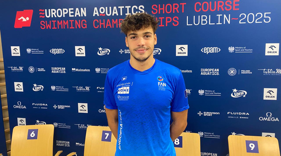 El nedador andorrà, Kevin Teixeira, a Lublin (FAN)