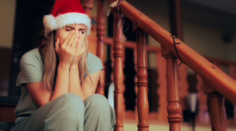 Imatge que simula una dona trista per Nadal (Getty Images)
