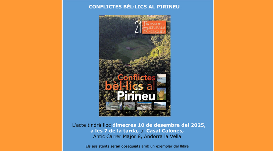 L'acte es farà a les 7 del vespre de dimecres, al Casal Calones