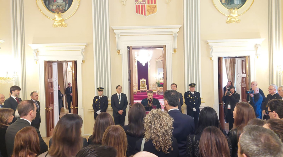 El copríncep durant la seva intervenció (Bisbat d'Urgell)