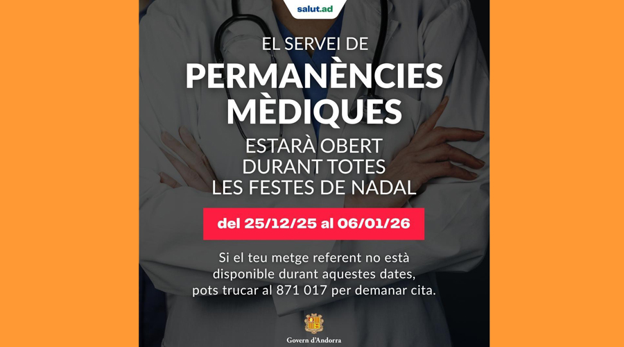 El servei donarà cobertura del 25 de desembre de 2025 al 6 de gener de 2026 (SFGA)