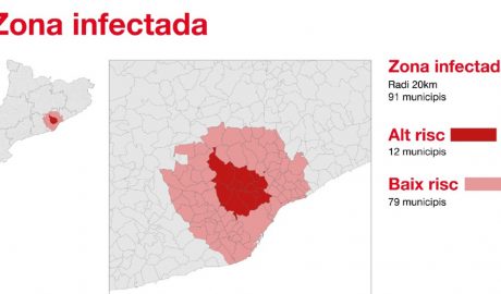 Zona infectada a Catalunya per la pesta porcina africana