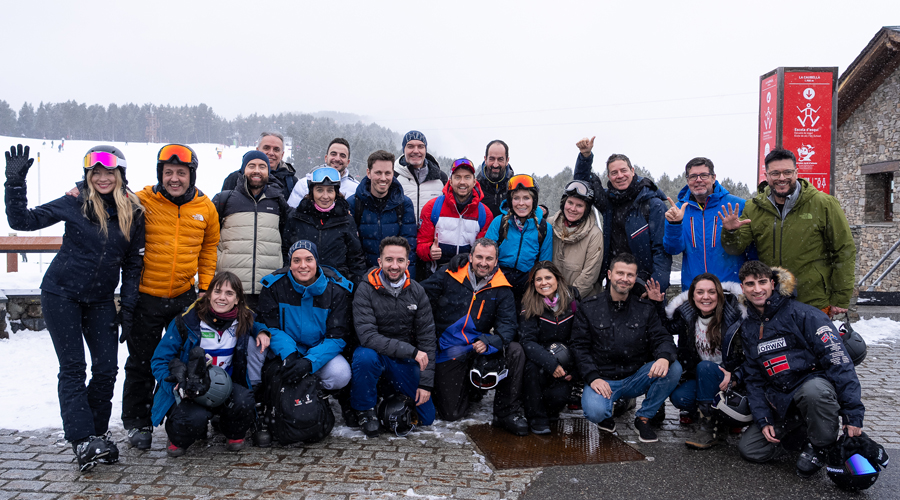 Foto de família dels meteoròlegs a Pal Arinsal. Foto: Cedida