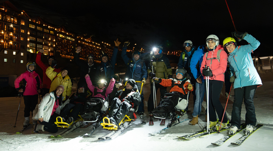 Una imatge de la iniciativa inclusiva d'aquest dissabte (Audi FIS Ski World Cup Andorra 2026)