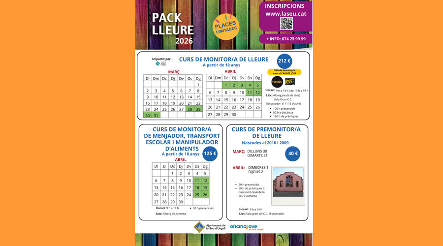 Cartell anunciant els tres curses