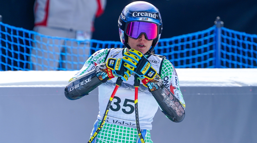 Cande Moreno, a l'arribada del supergegant de Crans Montana: Agence Zoom