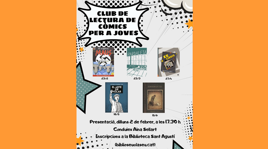 Cartell anunciant la creació del club de lectura de còmic (Aj. la Seu)