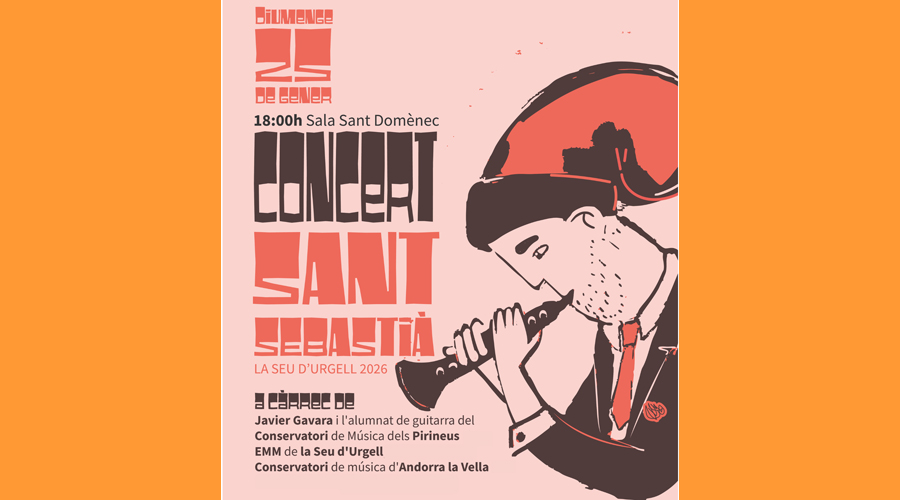 Cartell del concert de Sant Sebastià (Aj. la Seu)