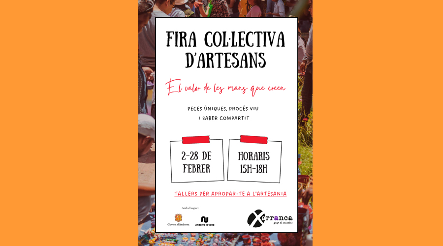 Cartell anunciador de la 1a Fira col·lectiva d'artesans (La Xarranca)