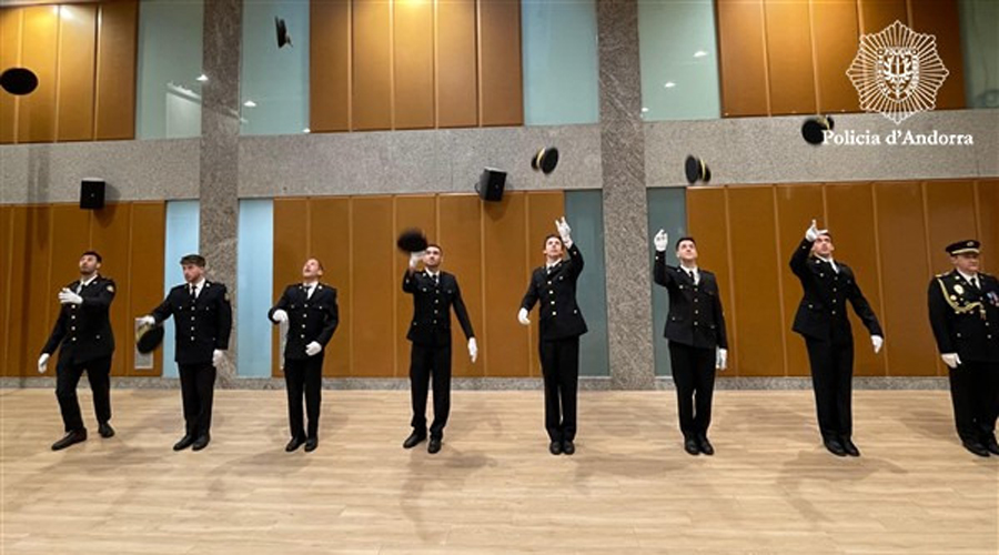 Els 7a gents en l'acte d'aquest divendres (Policia d'Andorra)