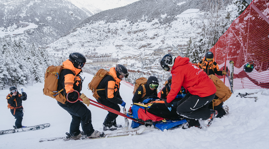 Una imatge del simulacre de rescat. Foto: Cedida