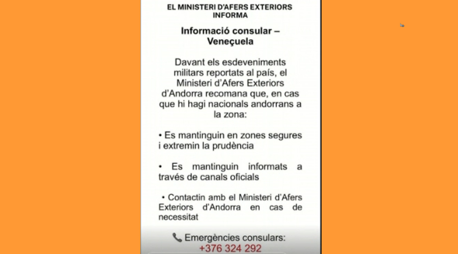 Missatge d'Afers Exteriors a les xarxes socials