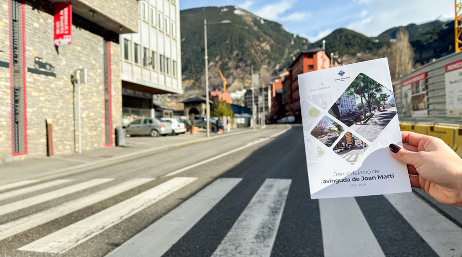 L'avinguda de Joan Martí, a punt per a iniciar la remodelació (Comú d'Encamp)