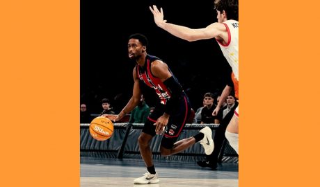 Una imatge del partit entre el Baskonia i el BC Andorra