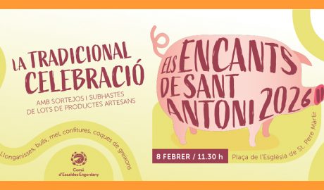 Cartell anunciador dels Encants de Sant Antoni, a Escaldes