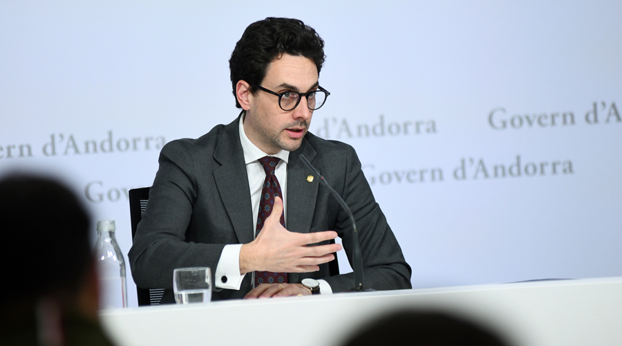 El ministre portaveu del Govern durant la seva compareixença en roda de premsa (SFGA)