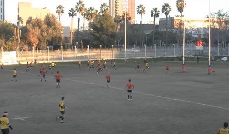 Imatge del partit entre l'Hospitalet i el conjunt andorrà