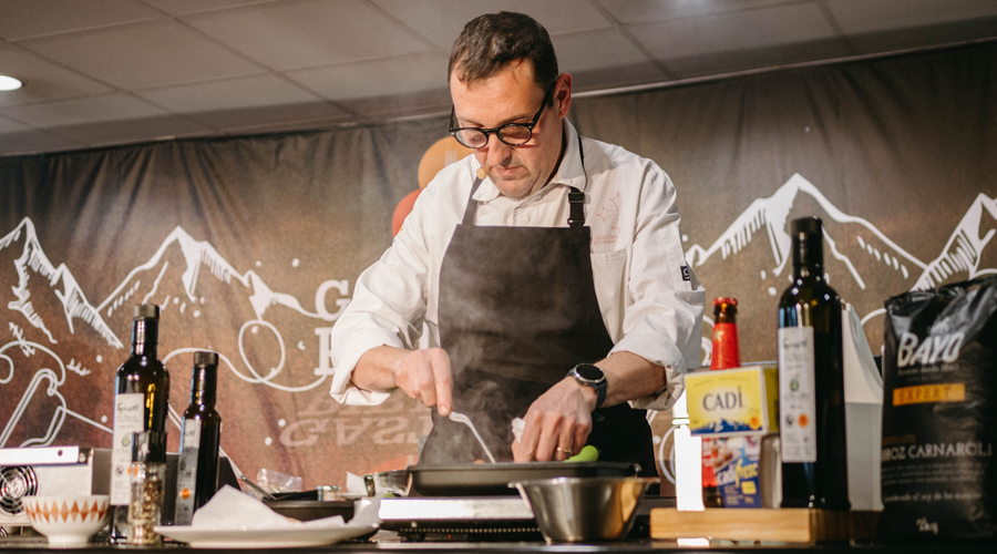 El chef Marcos Pedarros, en una edició de la GastroPirineus (Foto: GastroPirineus)