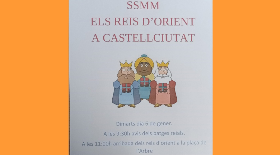 Castellciutat rebrà els patges reials diumenge i acomiadarà Ses Majestats dimarts al matí