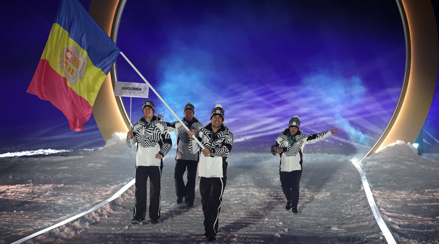 Part de la delegació andorrana encapçalada per Joan Verdú (COA)