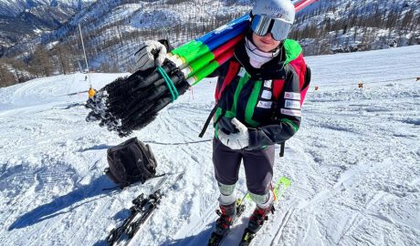 Carlota Comellas, durant una sessió de preparació