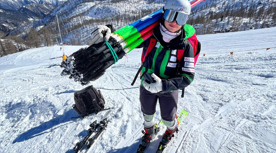 Carlota Comellas, durant una sessió de preparació