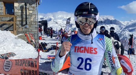 Roger Puig amb mostres de satisfacció, a Tignes