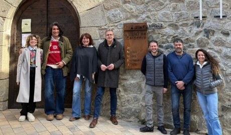 Just al centre de la imatge, Josep Talarn, a Lles de Cerdanya