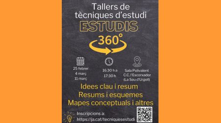 El cartell anunciant els tallers