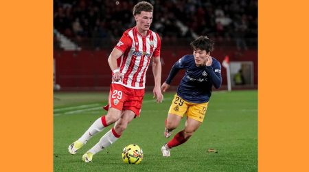 Imatge del partit jugat entre l'Almeria i el conjunt tricolor