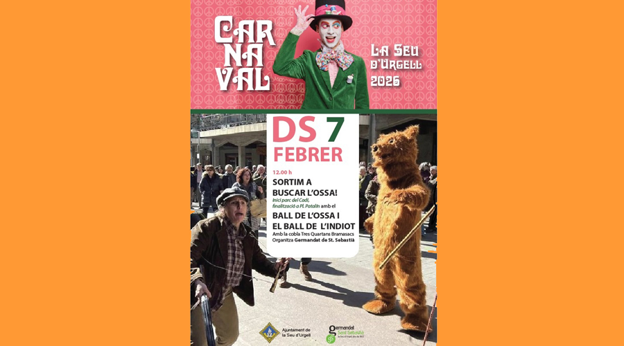 Cartell anunciant el Ball de l'Óssa i el Ball de l'Indiot