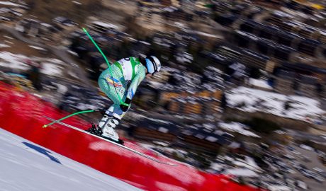 L'andorrana, Jordina Caminal, durant el segon entrenament oficial de la Copa del Món Andorra 2026