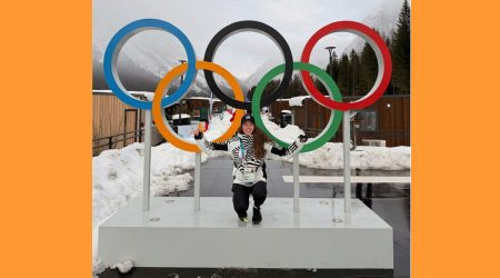 Carla Mijares durant la seva estada als Jocs Olímpics d'hivern