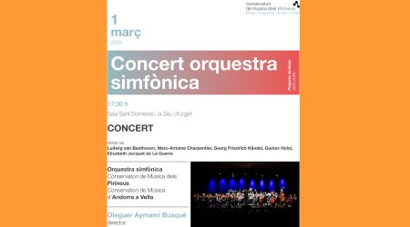 Cartell anunciador del concert del diumenge