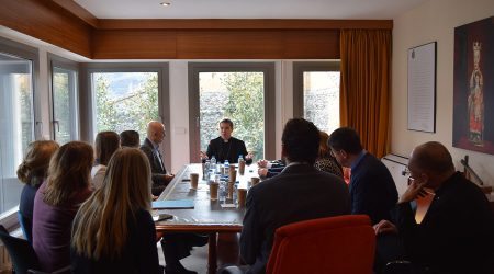 Acte de signatura del conveni entre la Generalitat i el Bisbat