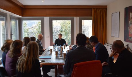 Acte de signatura del conveni entre la Generalitat i el Bisbat