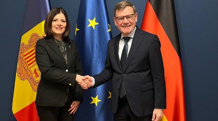 La ministra, Imma Tor, amb el seu homòleg alemany, Johann Wadepuhl