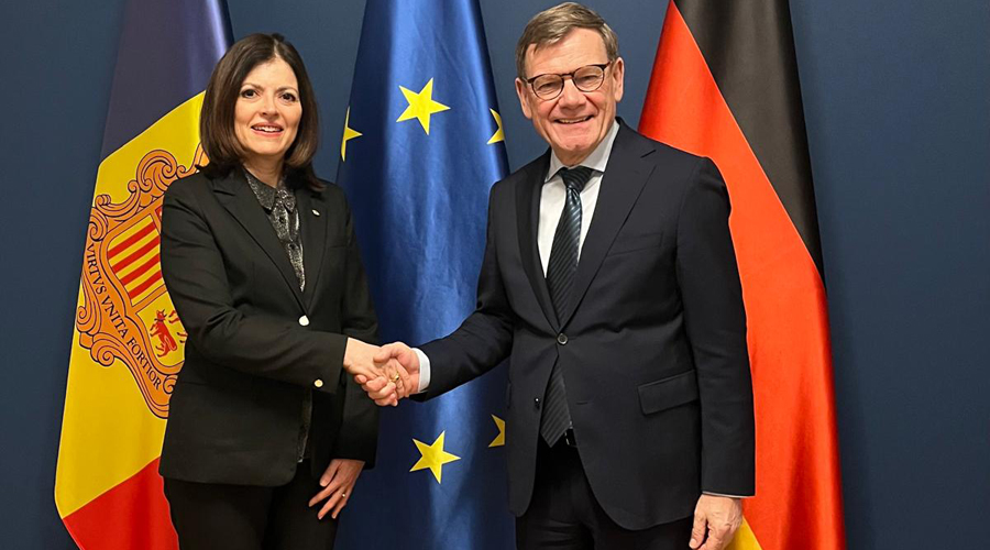 La ministra, Imma Tor, amb el seu homòleg alemany, Johann Wadepuhl (SFGA)