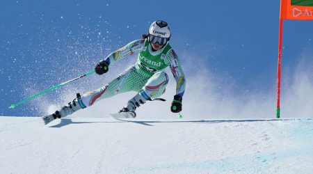 L'andorrana, Jordina Caminal, durant el seu primer entrenament oficial