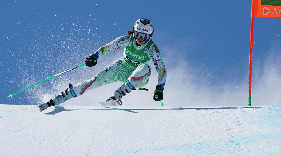 L'andorrana, Jordina Caminal, durant el seu primer entrenament oficial