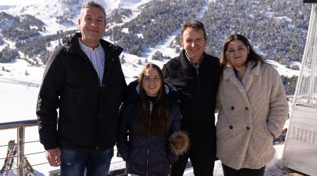 Membres d'ATIDA a l'estació d'esquí