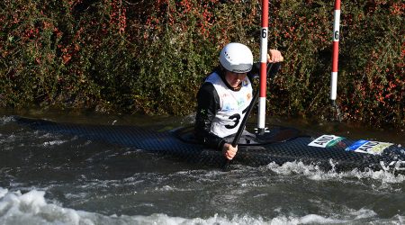Ona Perelegre durant la competició