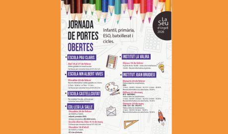 Cartell anunciant les jornades de portes obertes dels centres