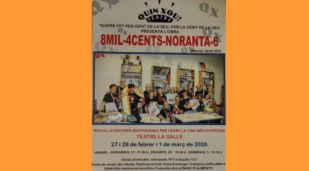 Cartell anunciant les tres representacions de "Quin Xou Teatre"