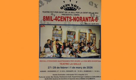 Cartell anunciant les tres representacions de "Quin Xou Teatre"