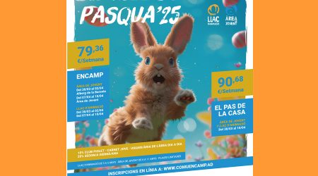 Cartell anunciant les dates de les activitats de Pasqua
