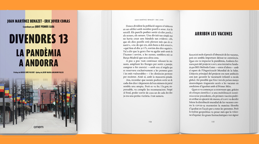 El llibre "Divendres 13. La pandèmia a Andorra" (Anem Editors)
